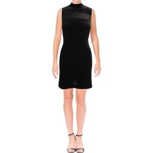 Tommy Hilfiger Velvet Mock Neck Cocktail Dress